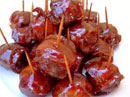 Moink Ball - Barbecued, Bacon-wrapped Meatball Appetizer