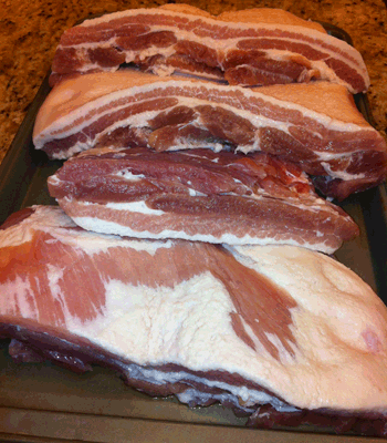 pork belly cured and ready to cold smoke