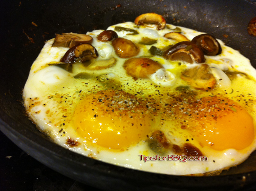Eggs with barbecue rub